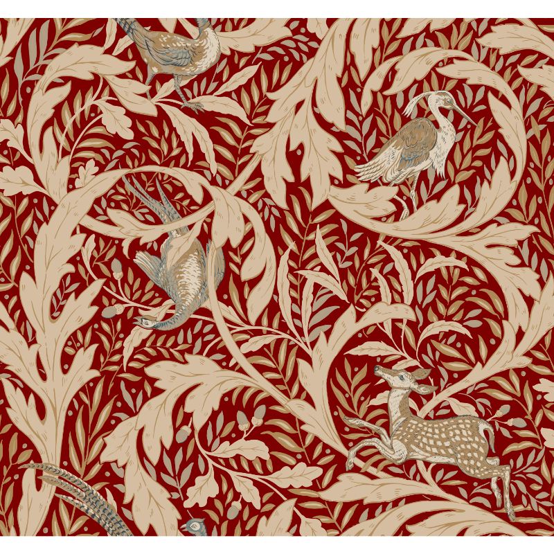Purchase W3925.19.0 W3925, Red Animals - Kravet Design Wallpaper