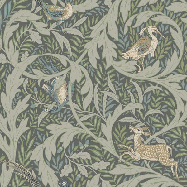 Sample - W3925.315.0 | W3925, Green Animals - Kravet Design Wallpaper