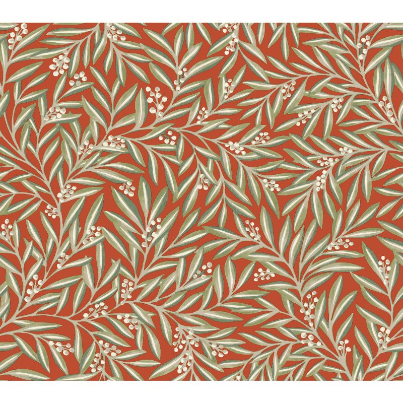 Purchase W3926.312.0 W3926, Red Leaf - Kravet Design Wallpaper