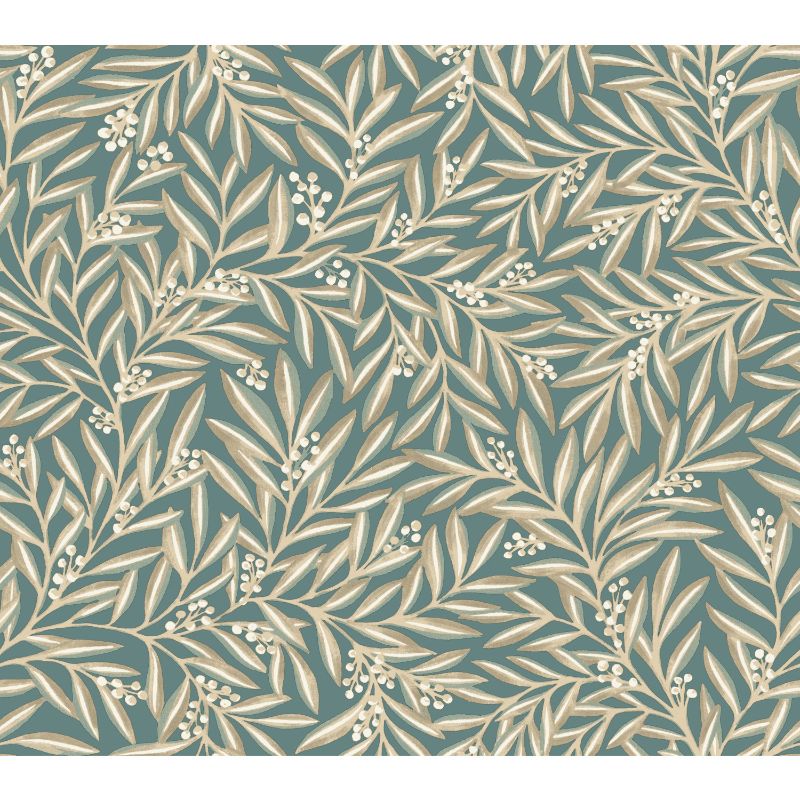 Purchase W3926.35.0 W3926, Blue Leaf - Kravet Design Wallpaper