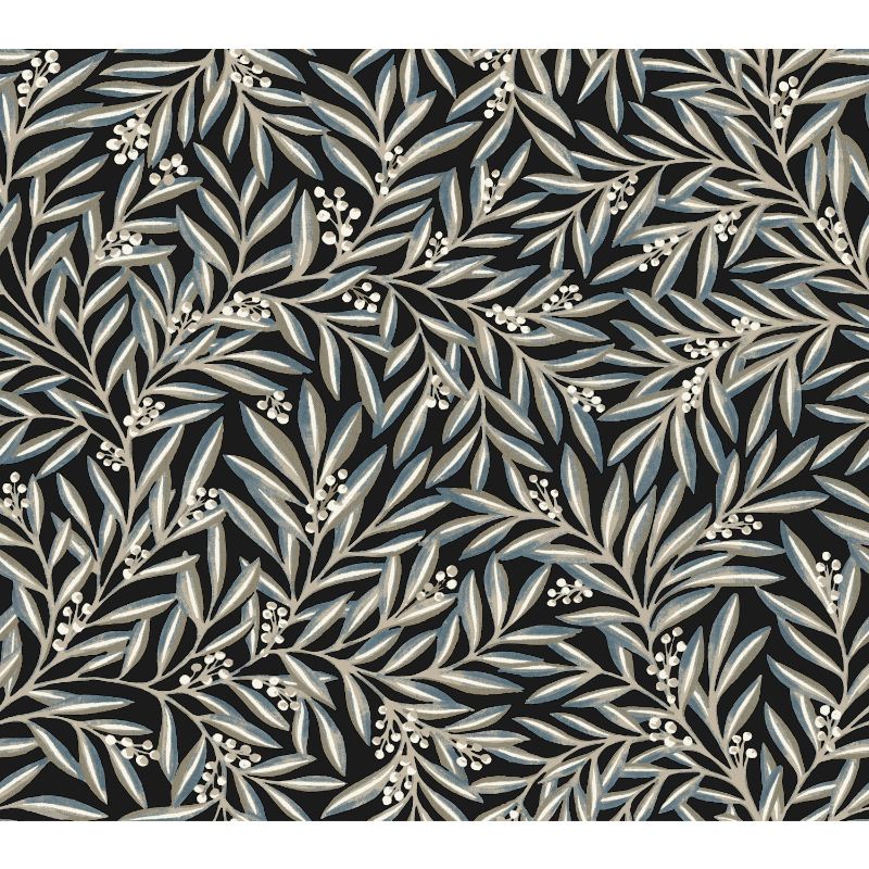 Purchase W3926.816.0 W3926, Black Leaf - Kravet Design Wallpaper