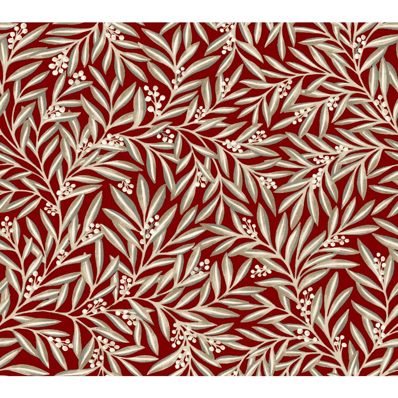 Purchase W3926.916.0 W3926, Red Leaf - Kravet Design Wallpaper