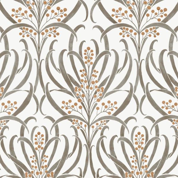 Sample - W3927.21.0 | W3927, Brown Botanical - Kravet Design Wallpaper