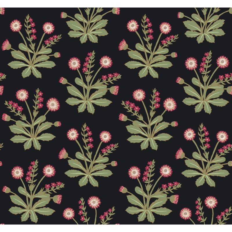 Purchase W3928.817.0 W3928, Black Botanical - Kravet Design Wallpaper