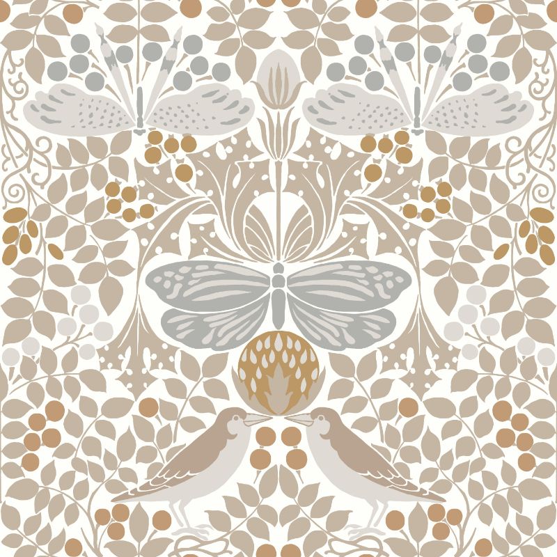 Purchase W3929.1611.0 W3929, Beige Insects - Kravet Design Wallpaper