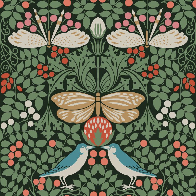 Purchase W3929.317.0 W3929, Green Insects - Kravet Design Wallpaper