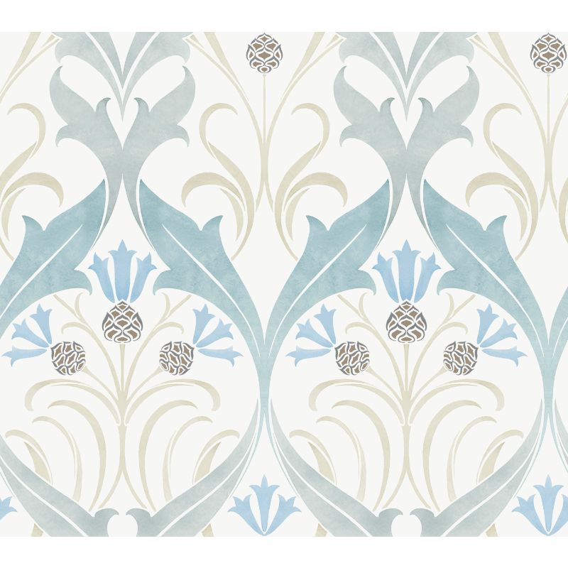 Purchase W3930.13.0 W3930, Blue Damask - Kravet Design Wallpaper