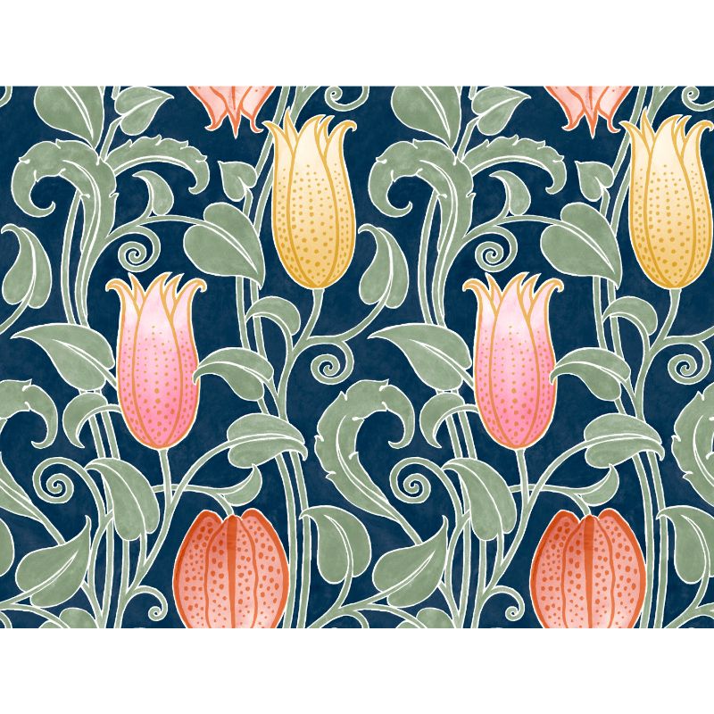 Purchase W3933.530.0 W3933, Multi Color Floral - Kravet Design Wallpaper