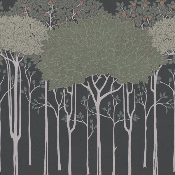 Sample - W3935.312.0 | W3935, Black Trees - Kravet Design Wallpaper