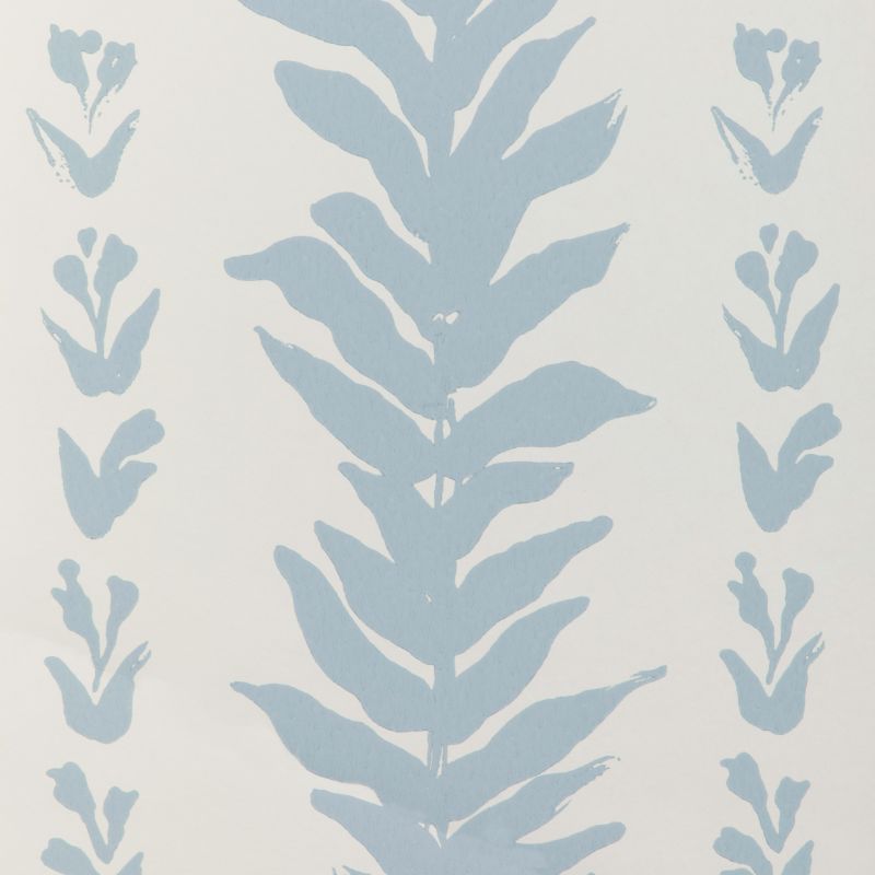 Sample - W3937.51.0 | Climbing Leaves Wp, Blue Leaf - Kravet Couture Wallpaper