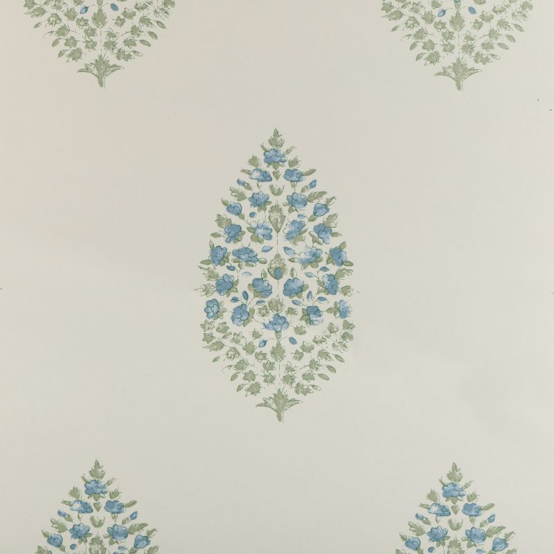 Sample - W3938.315.0 | Atelier Paisley Wp, Blue Medallion - Kravet Couture Wallpaper