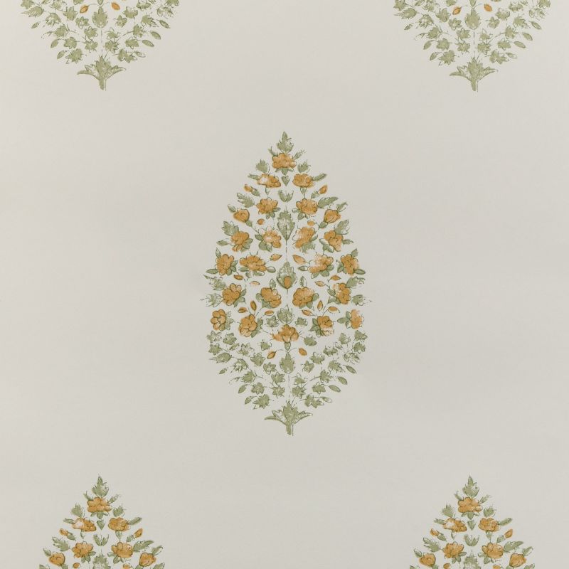 Sample - W3938.316.0 | Atelier Paisley Wp, Yellow Medallion - Kravet Couture Wallpaper