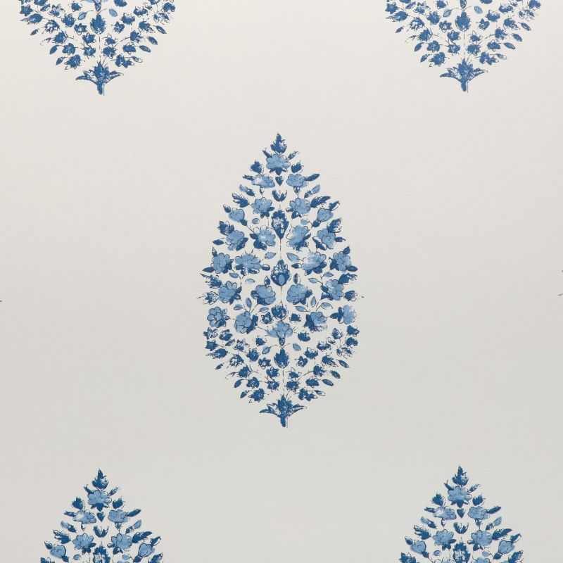 Sample - W3938.50.0 | Atelier Paisley Wp, Blue Medallion - Kravet Couture Wallpaper