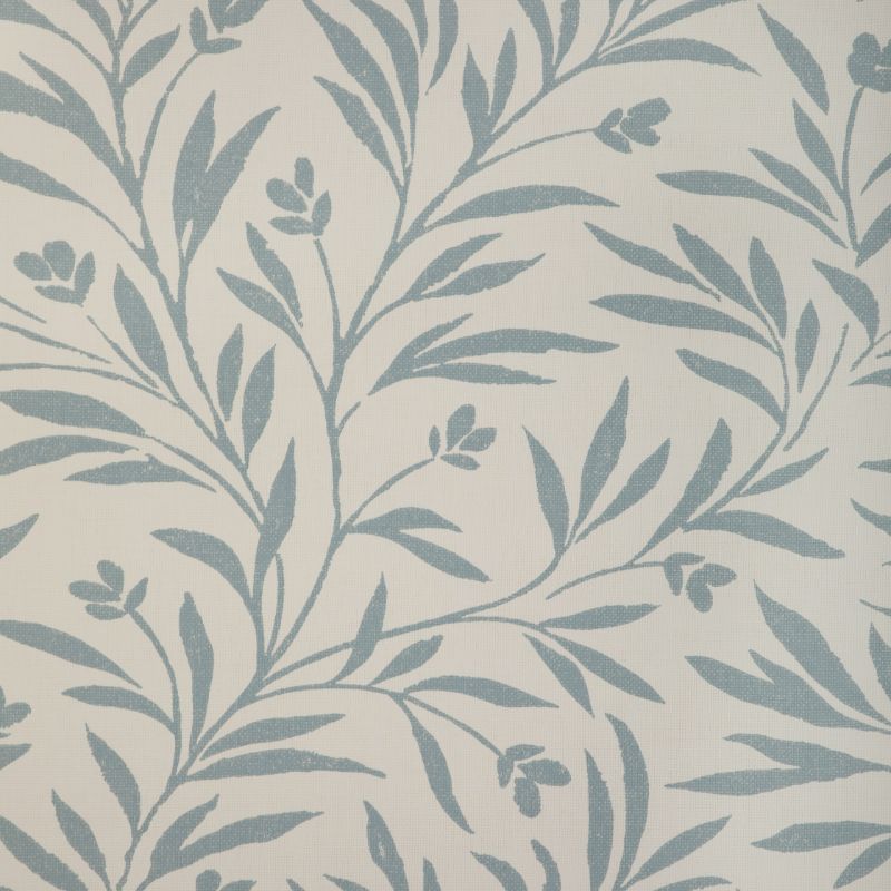 Sample - W3939.51.0 | Wispy Vines Wp, Blue Botanical - Kravet Couture Wallpaper