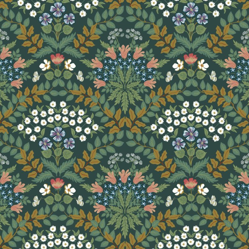 Sample - W3941.34.0 | Kravet Design, Green Botanical - Kravet Design Wallpaper