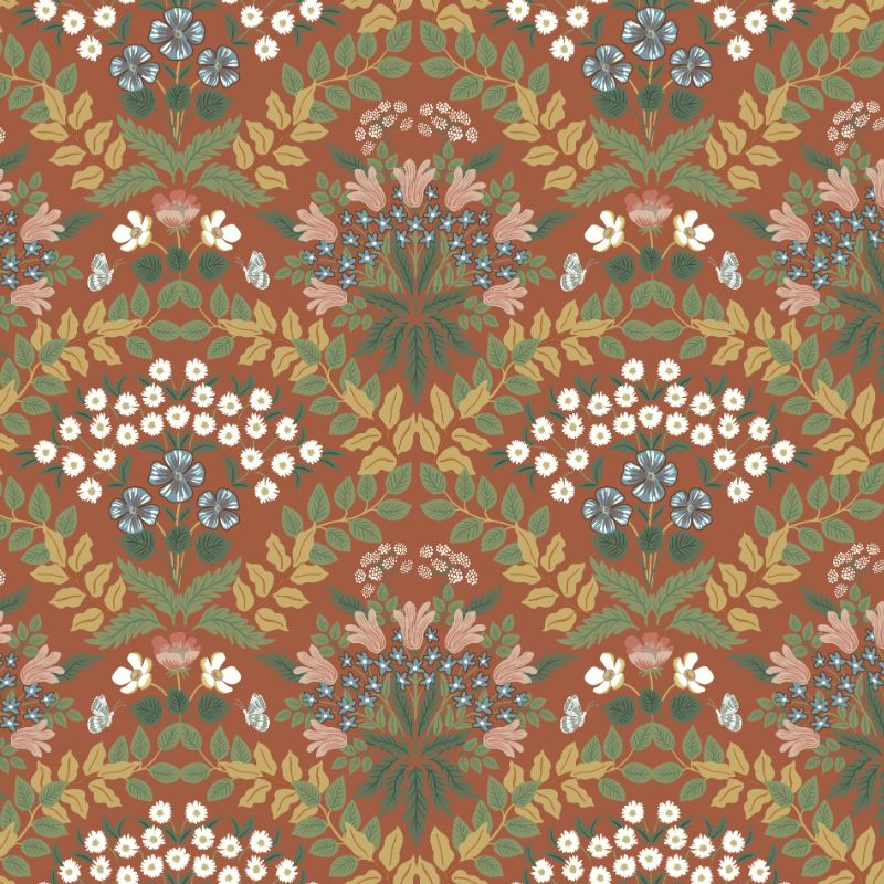 Sample - W3941.630.0 | Kravet Design, Brown Botanical - Kravet Design Wallpaper