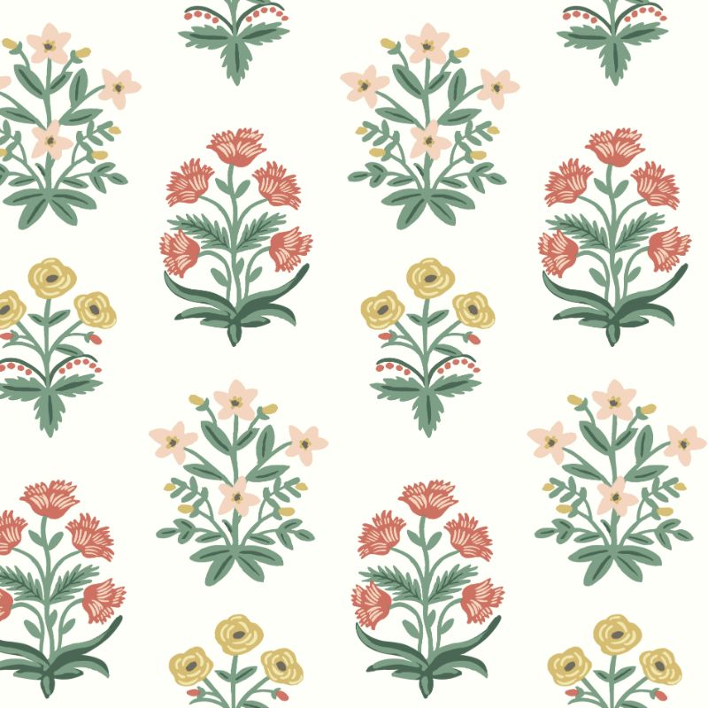 Sample - W3942.73.0 | Kravet Design, Orange Botanical - Kravet Design Wallpaper