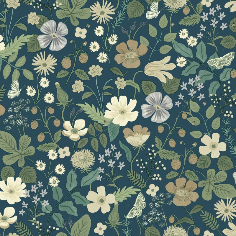 Sample - W3943.350.0 | Kravet Design, Green Botanical - Kravet Design Wallpaper