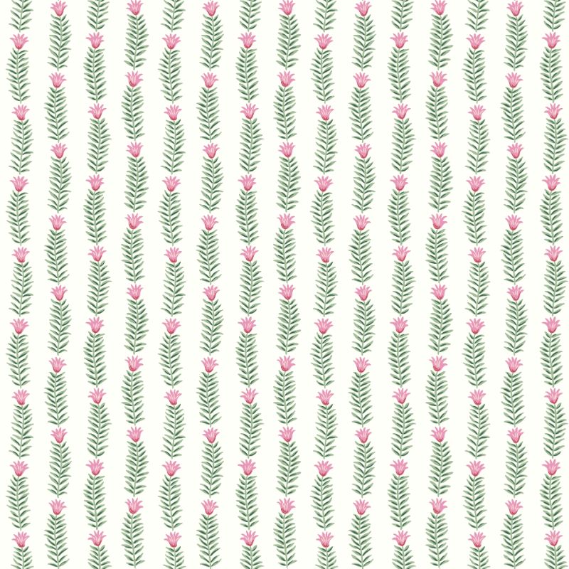 Sample - W3946.73.0 | Kravet Design, Pink Botanical - Kravet Design Wallpaper