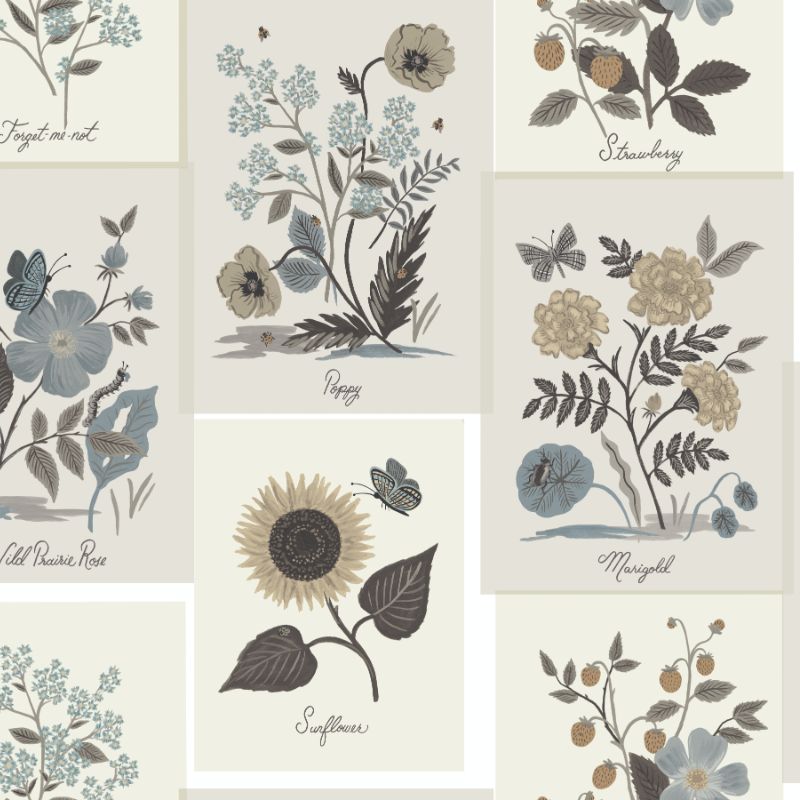 Sample - W3947.6106.0 | Kravet Design, Neutral Botanical - Kravet Design Wallpaper
