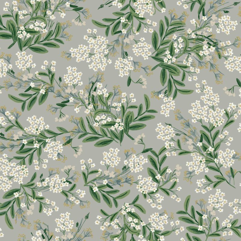 Sample - W3948.1123.0 | Kravet Design, Grey Botanical - Kravet Design Wallpaper