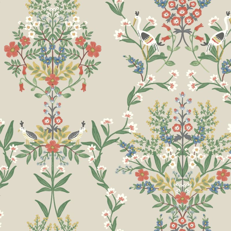 Sample - W3949.1619.0 | Kravet Design, Multi Color Botanical - Kravet Design Wallpaper
