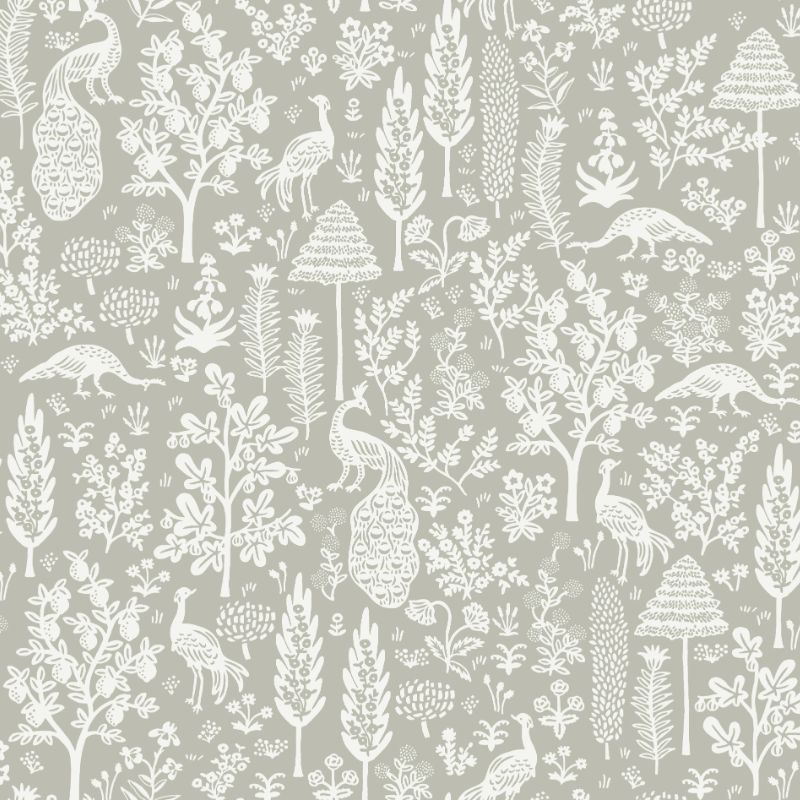 Sample - W3951.1101.0 | Kravet Design, Grey Animals - Kravet Design Wallpaper