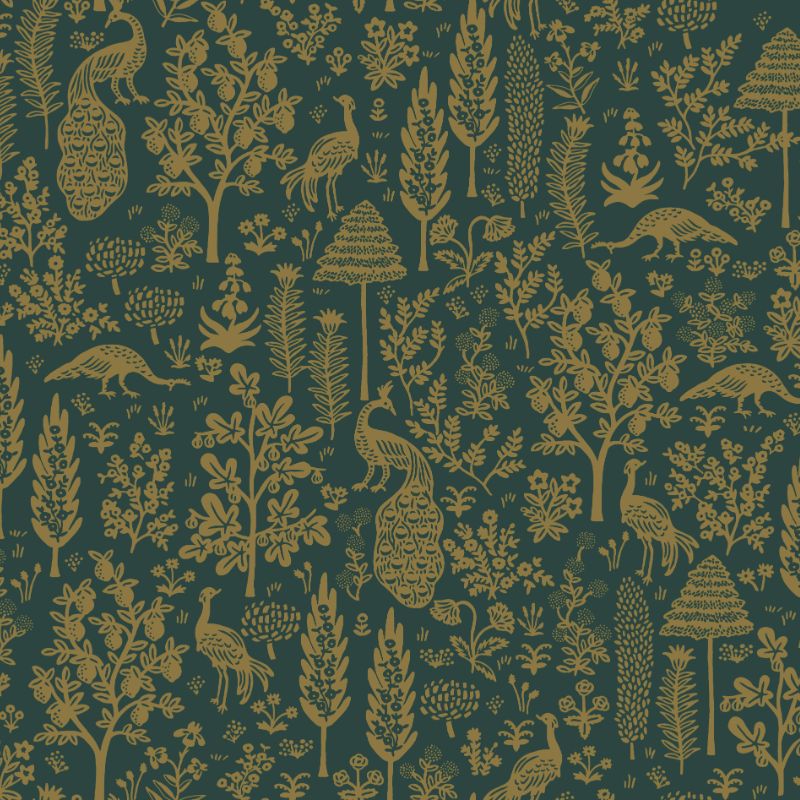 Sample - W3951.34.0 | Kravet Design, Gold Animals - Kravet Design Wallpaper