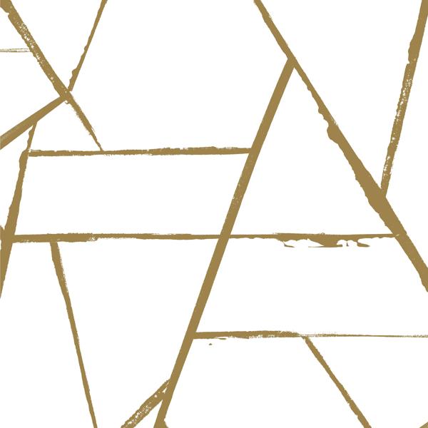 Sample - W3964.4.0 | Kravet Design, Gold Abstract - Kravet Design Wallpaper