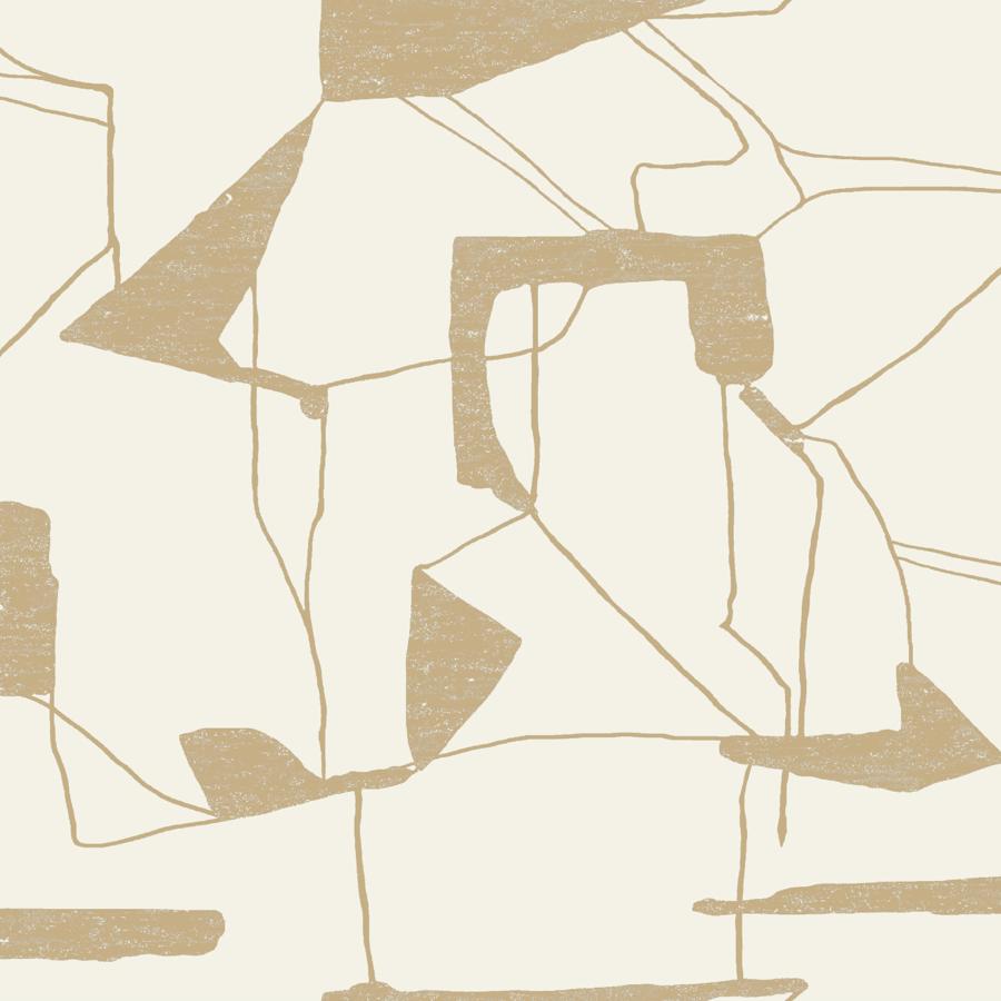 Sample - W4105-416 | Kravet Design, Beige Abstract - Kravet Design Wallpaper - W4105.416.0