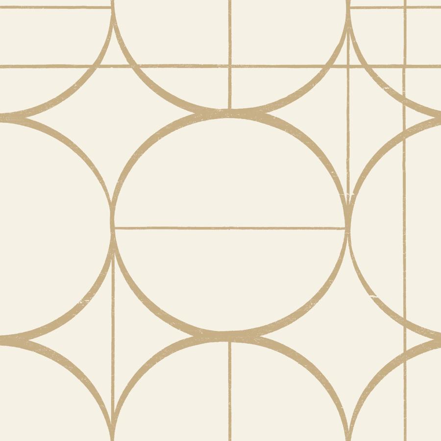 Sample - W4107-416 | Kravet Design, Beige Geometric - Kravet Design Wallpaper - W4107.416.0