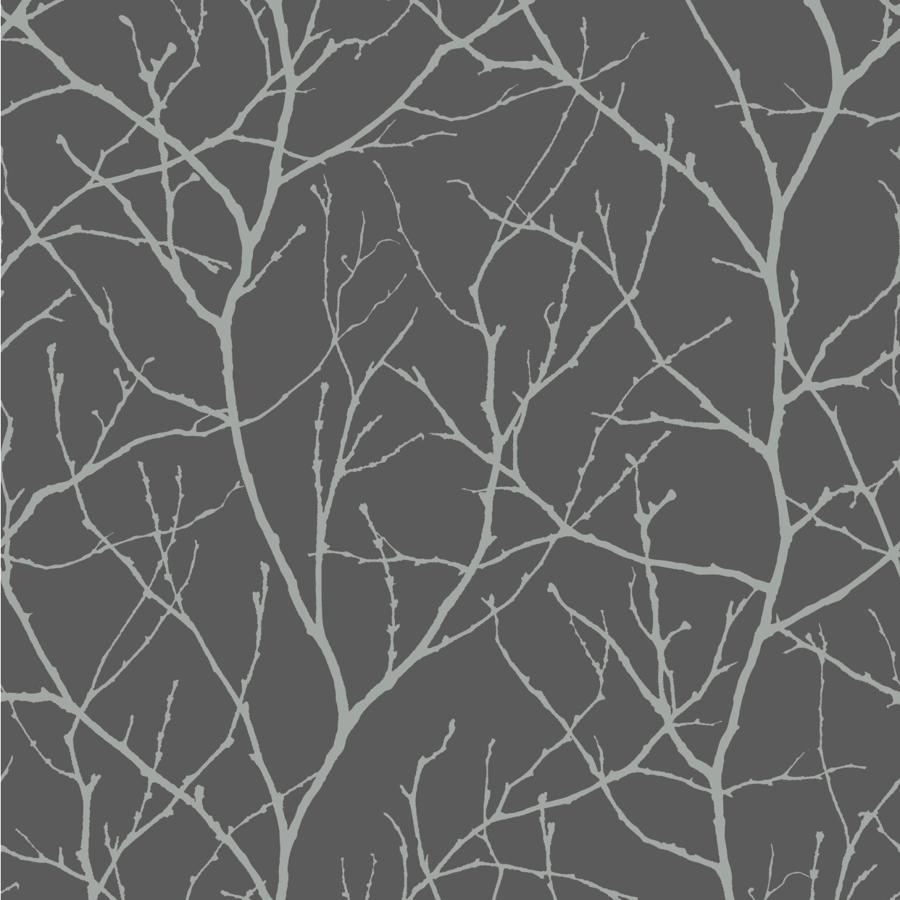 Sample - W4109-1121 | Kravet Design, Grey Trees - Kravet Design Wallpaper - W4109.1121.0