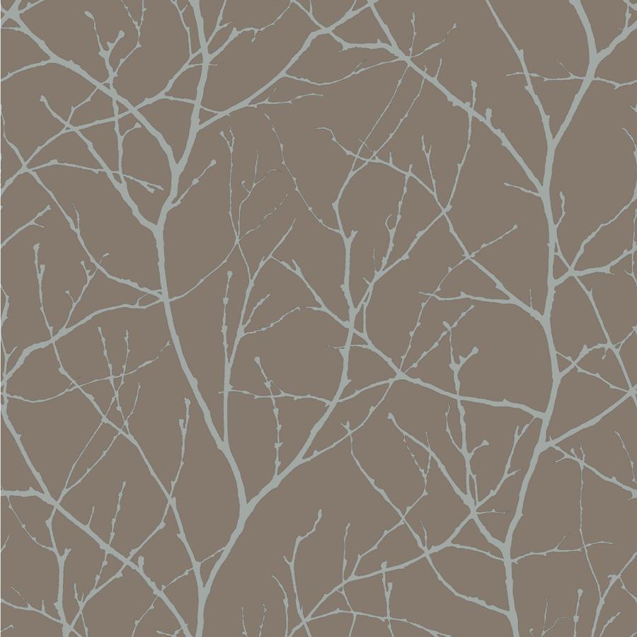 Sample - W4109-611 | Kravet Design, Brown Trees - Kravet Design Wallpaper - W4109.611.0