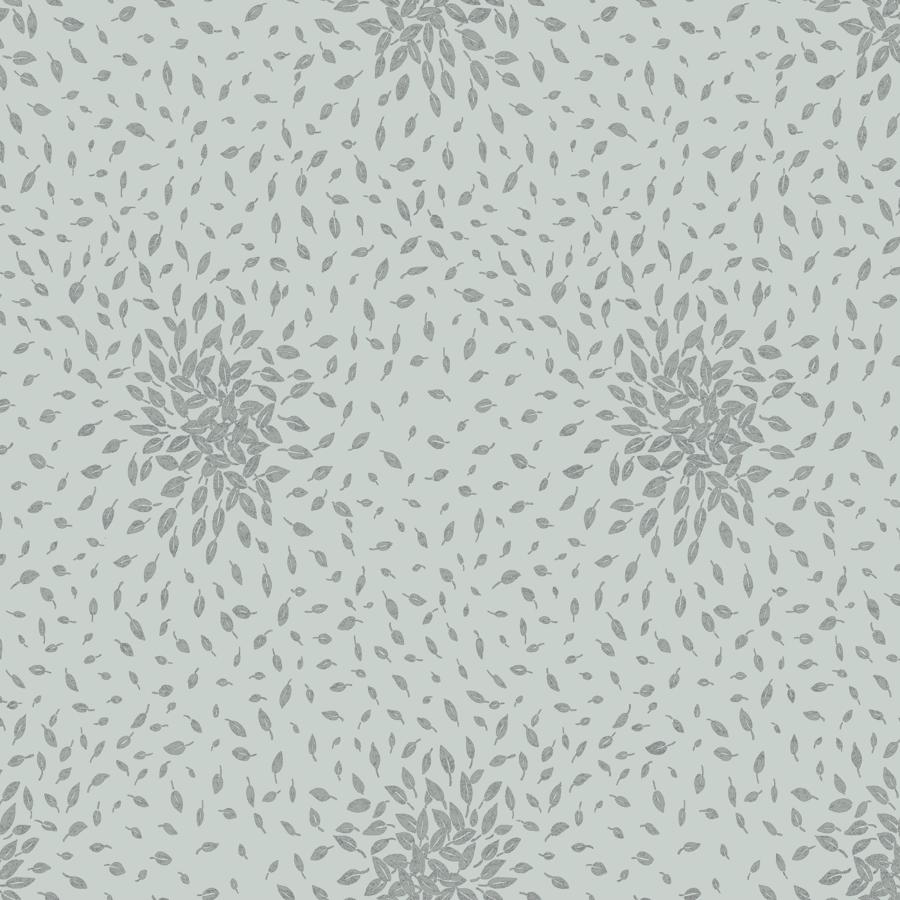 Sample - W4110-1511 | Kravet Design, Grey Leaf - Kravet Design Wallpaper - W4110.1511.0
