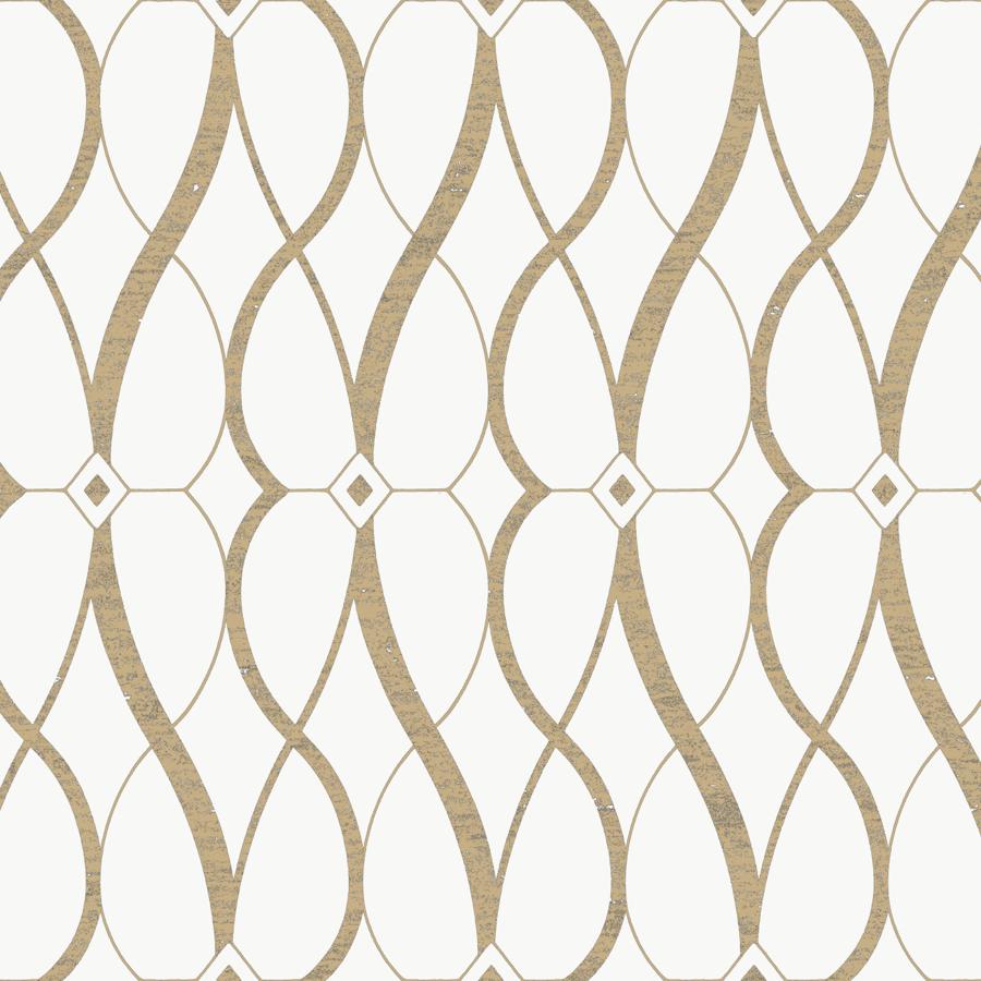 Purchase W4111-14 Kravet Design, Gold Geometric - Kravet Design Wallpaper - W4111.14.0