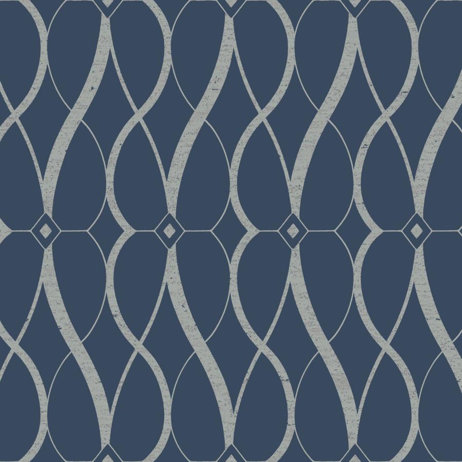 Purchase W4111-511 Kravet Design, Blue Geometric - Kravet Design Wallpaper - W4111.511.0