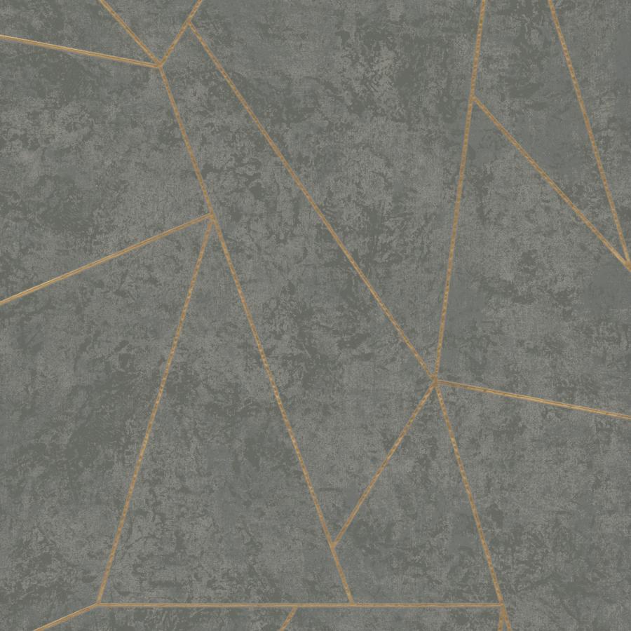 Sample - W4116-411 | Kravet Design, Grey Geometric - Kravet Design Wallpaper - W4116.411.0