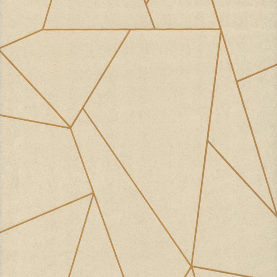 Sample - W4116-416 | Kravet Design, Beige Geometric - Kravet Design Wallpaper - W4116.416.0