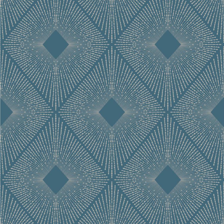 Sample - W4117-511 | Kravet Design, Blue Diamond - Kravet Design Wallpaper - W4117.511.0