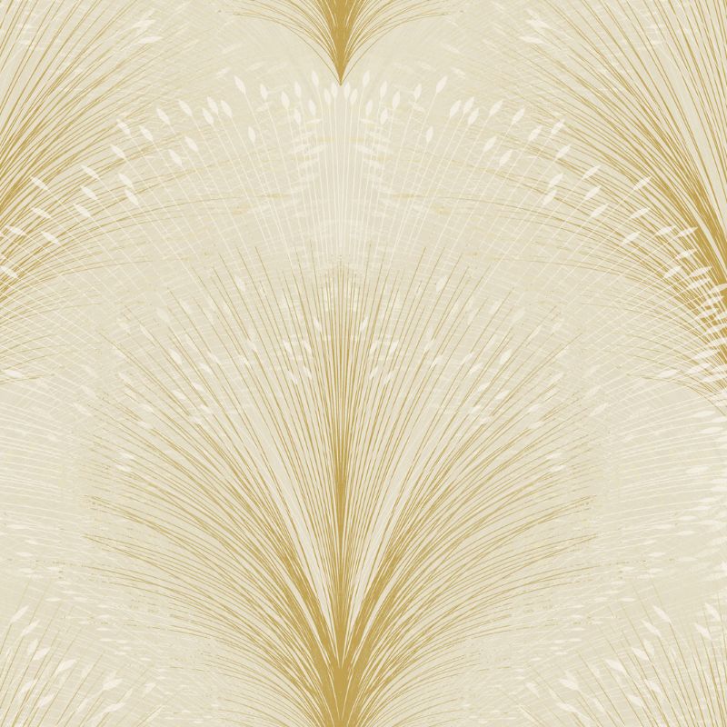 Sample - W4118.416.0 | Kravet Design, Gold Abstract - Kravet Design Wallpaper