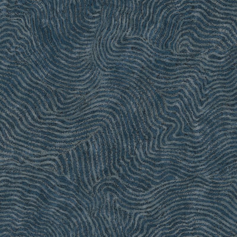 Sample - W4123.50.0 | Kravet Design, Blue Abstract - Kravet Design Wallpaper