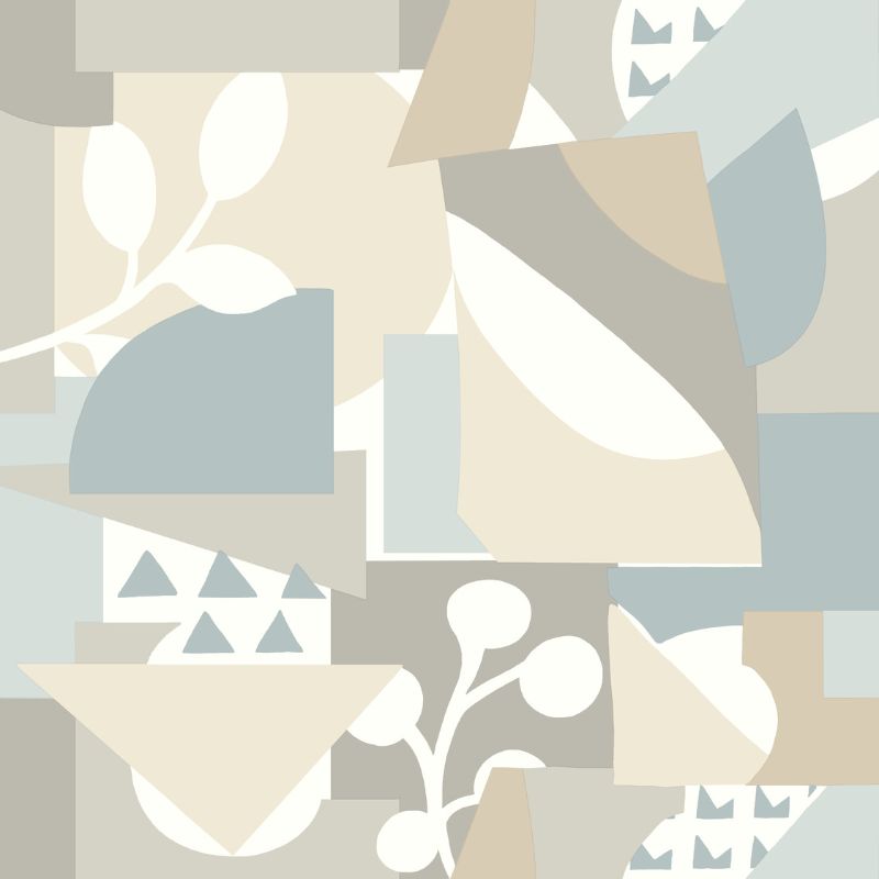 Sample - W4127.1516.0 | Kravet Design, Blue Abstract - Kravet Design Wallpaper