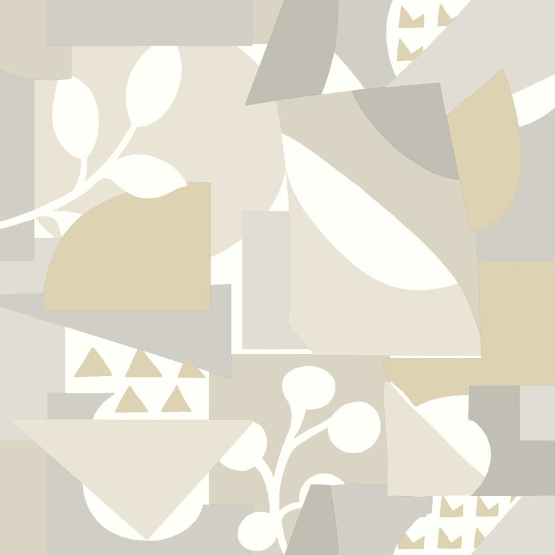Sample - W4127.1611.0 | Kravet Design, Beige Abstract - Kravet Design Wallpaper