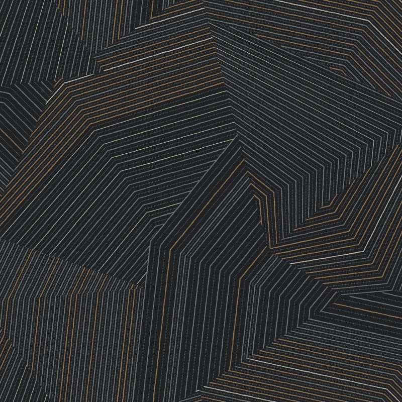 Sample - W4128.8.0 | Kravet Design, Black Abstract - Kravet Design Wallpaper