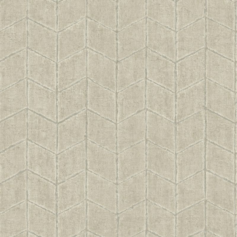 Sample - W4129.106.0 | Kravet Design, Beige Chevron - Kravet Design Wallpaper
