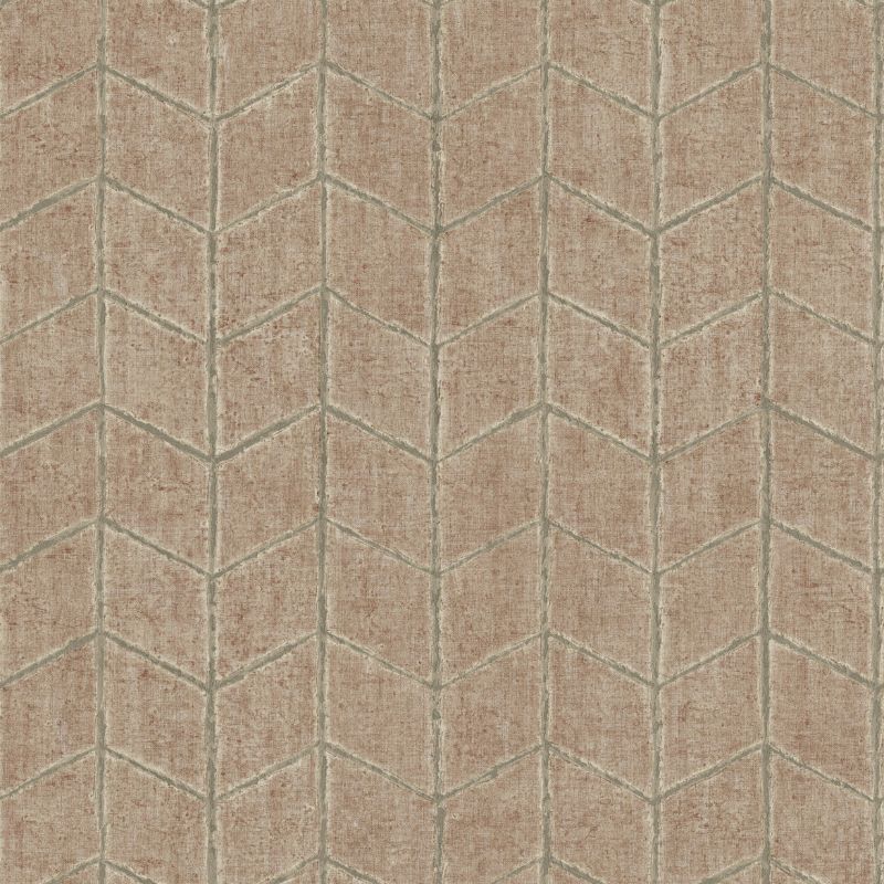 Sample - W4129.119.0 | Kravet Design, Brown Chevron - Kravet Design Wallpaper