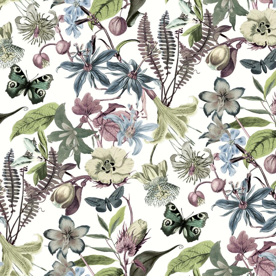 Sample - W4133-310 | Kravet Design, Multi Color Botanical - Kravet Design Wallpaper - W4133.310.0