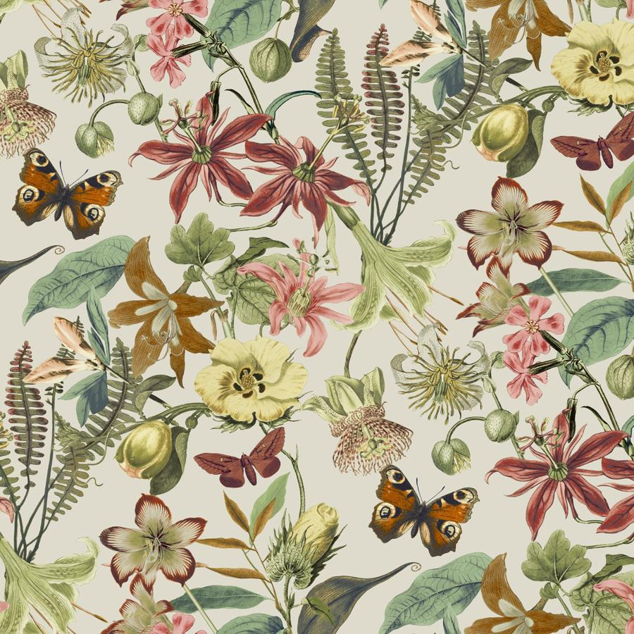 Sample - W4133-712 | Kravet Design, Multi Color Botanical - Kravet Design Wallpaper - W4133.712.0