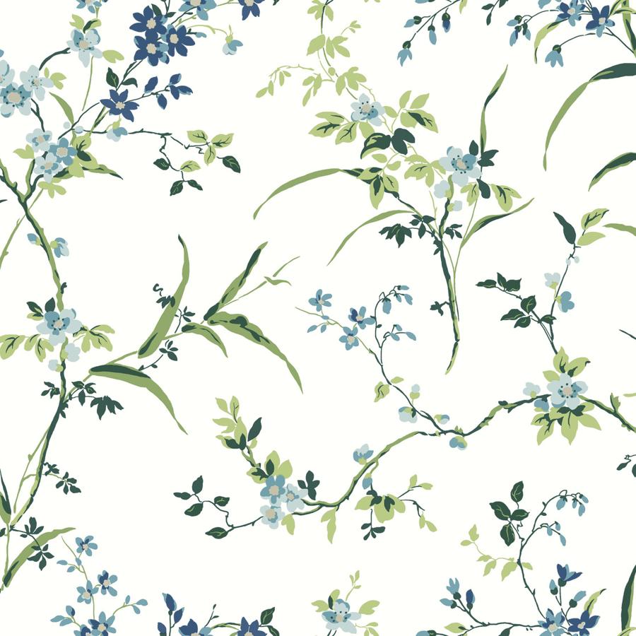 Purchase W4135-315 Kravet Design, Blue Botanical - Kravet Design Wallpaper - W4135.315.0