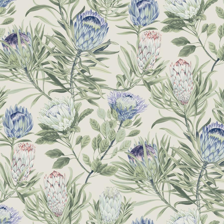 Purchase W4136-510 Kravet Design, Blue Botanical - Kravet Design Wallpaper - W4136.510.0